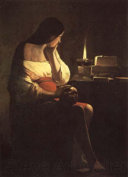 LA TOUR, Georges de The Magdalen with the Nightlighe